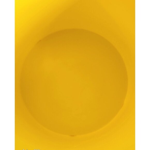 Vintage Tupperware Yellow Canister No Lid Floral Design Made In USA 6" tall 4.5" - Picture 6 of 10